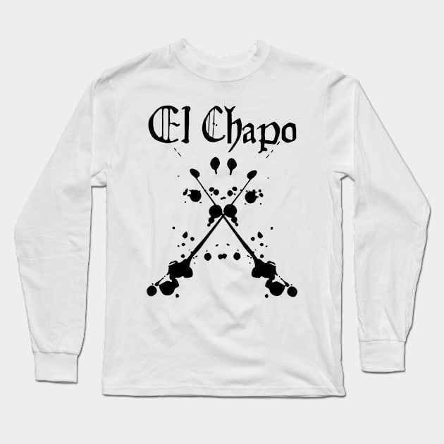 El Chapo - abstract blood Long Sleeve T-Shirt by RIVEofficial